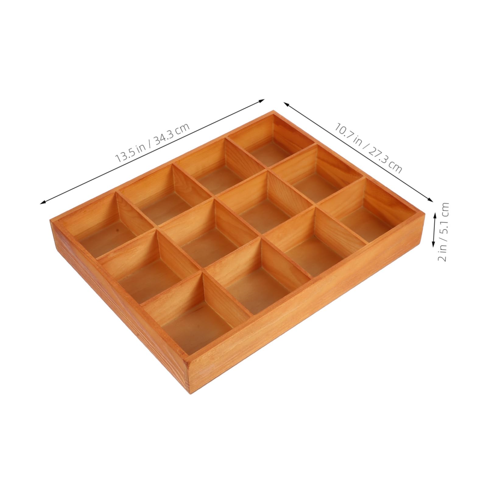 VICASKY Organizer Cassetto in Legno per Guardaroba, 12 Scomparti, Contenitore per Calzini, Biancheria Intima e Cravatte, Resiste alla Deformazione