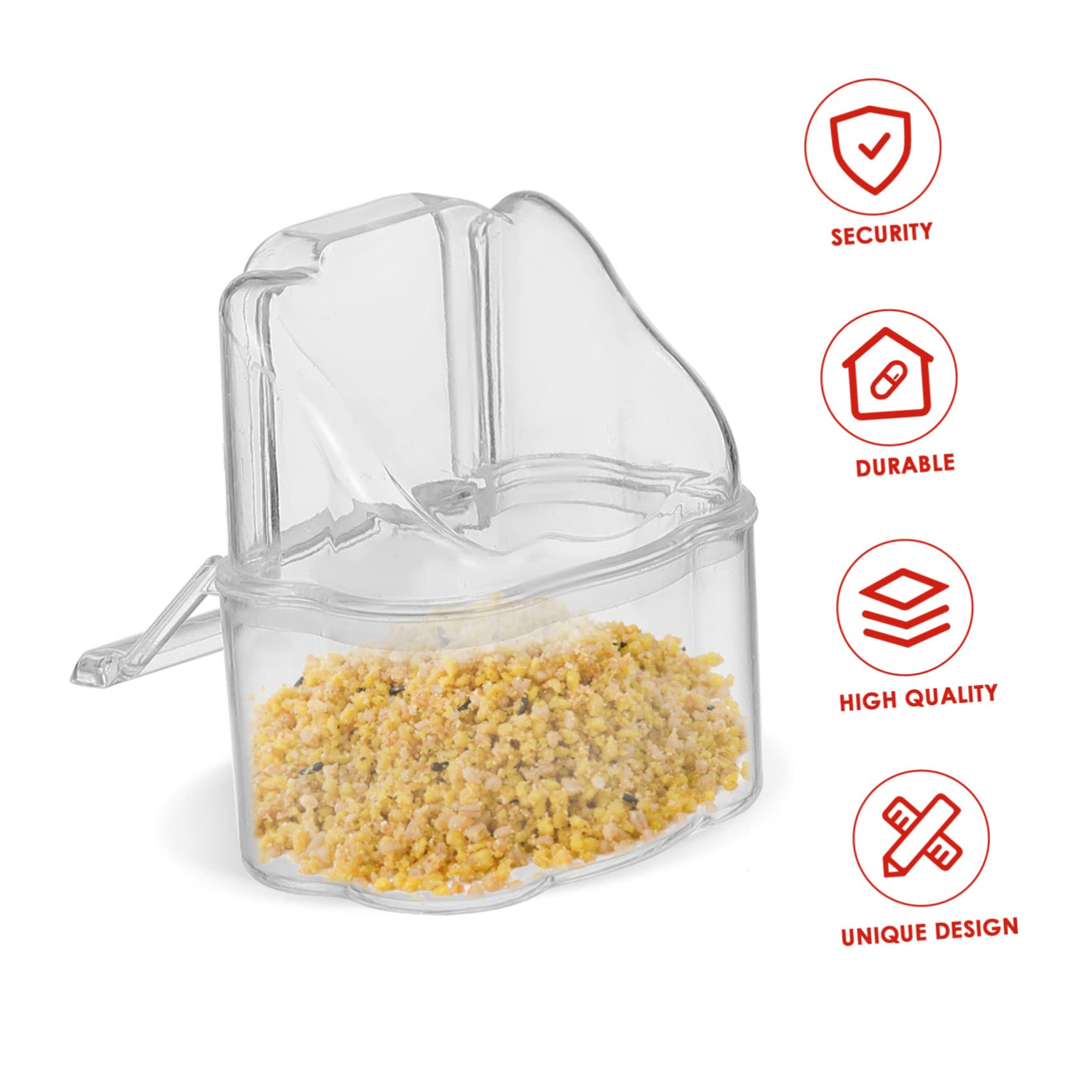 Sosoport 10pezzi Mangiatoia Per Uccelli Da Appendere Contenitore Per Cibo Per Pappagalli Design Pratico e Leggero Per Uso Esterno Per Uccelli Domestici e Volatili