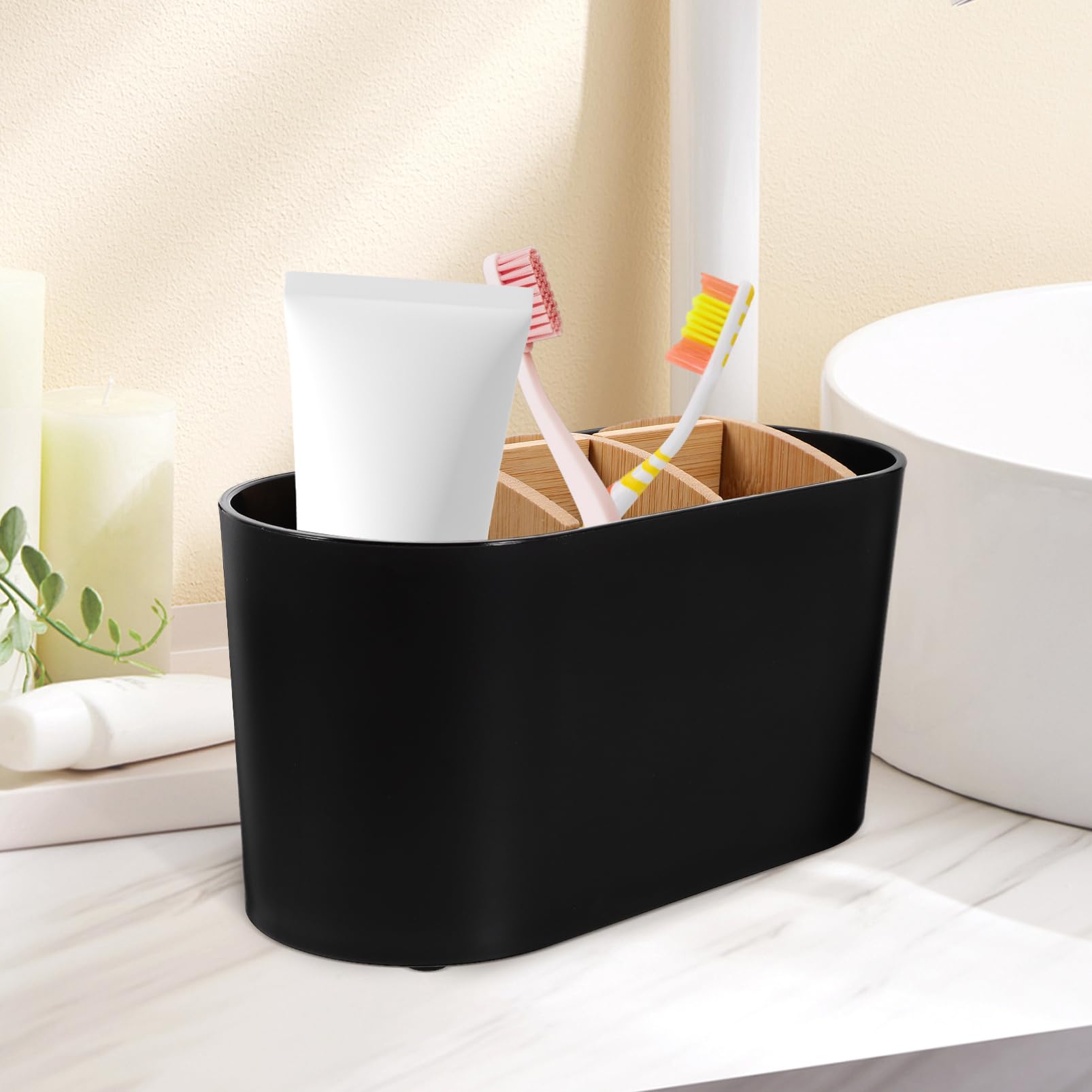 PRETYZOOM 4 Soportes para Cepillos De De Inodoro Organizador Innovador para Cepillos De Y Pasta De para Espacios Pequeños.