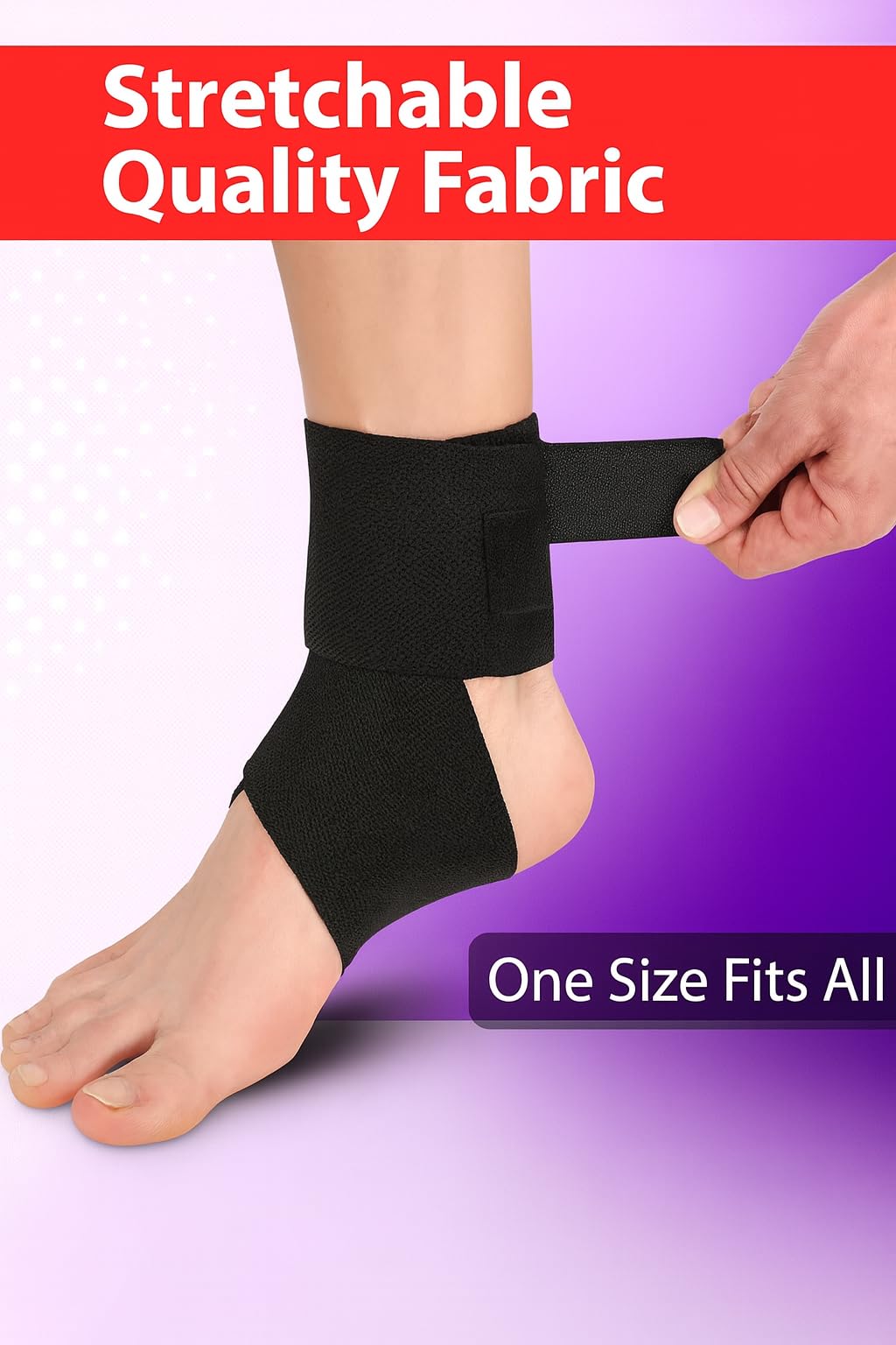 ALYV Adjustable Ankle Support Wrap – Compression Brace for Gym, Running, Sports & Injury Prevention – Unisex 3