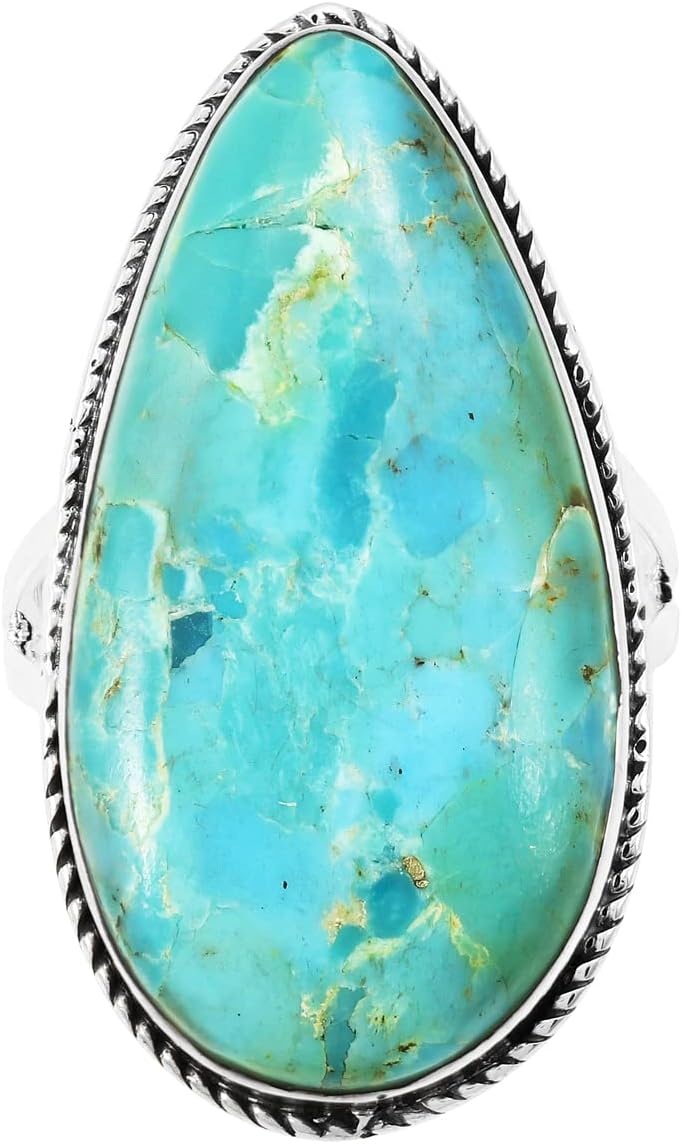 Turquoise Ring in Sterling Silver 925 - Image 4