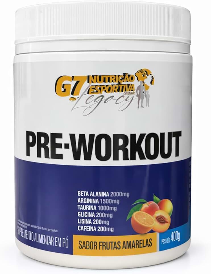 PRE-WORKOUT 400G FRUTAS AMARELAS - G7 NUTRIÇÃO ESPORTIVA LEGACY