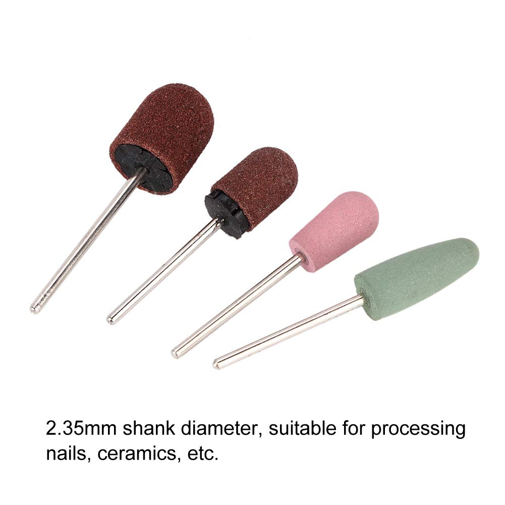 Juego de 45 brocas para uñas, brocas eléctricas para manicura y pedicura, cabezales de pulido rotatorios profesionales con vástago de 2,35 mm, para uso doméstico y en salones,