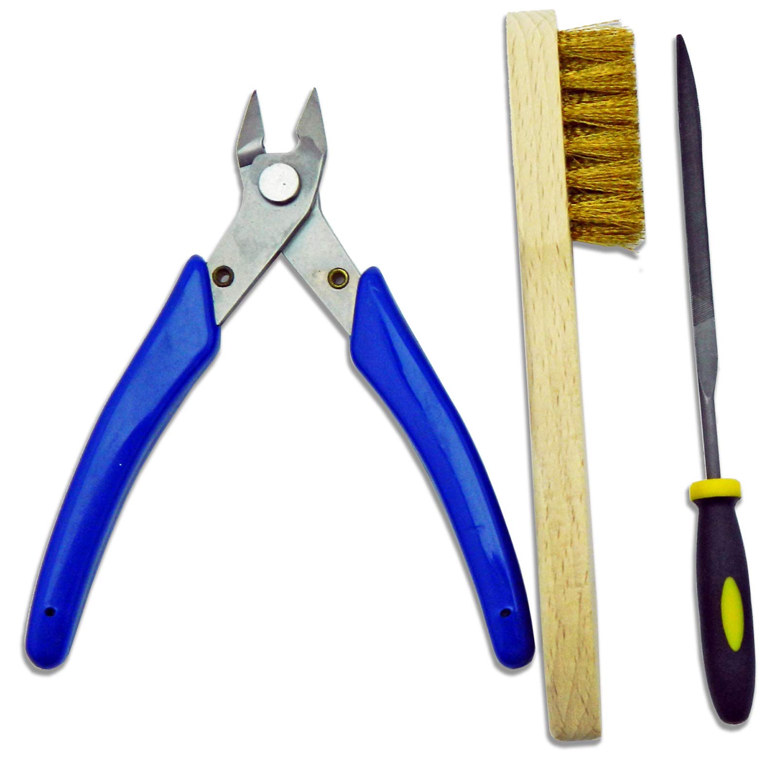 Prince AugustCasting Finishing Tools - Brass Brush - Metal File - Flat Sided Snipper - PA2073A