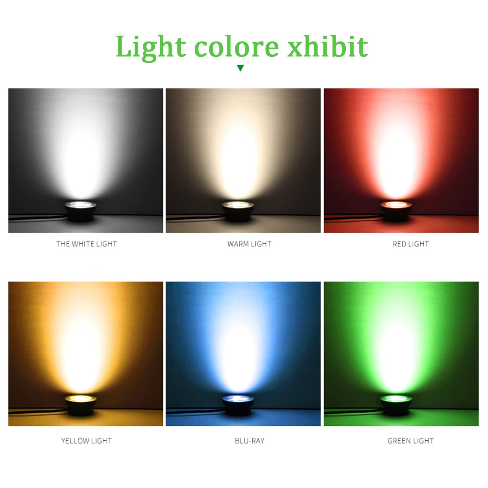 LED-Einbauleuchte für den Untergrund, Brunnenbeleuchtung, Mehrfarbig, rostfreies Aluminium, IP68, wasserdicht, Poolbeleuchtung für Teich, Brunnen, Deck, Wegbeleuchtung