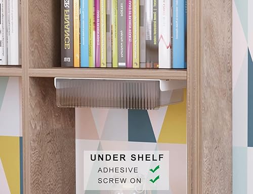 Miniatura 6 de Cajones para debajo del escritorio para organización, cajón extraíble debajo de la mesa con labio, cajón de lápices acoplable debajo del estante,