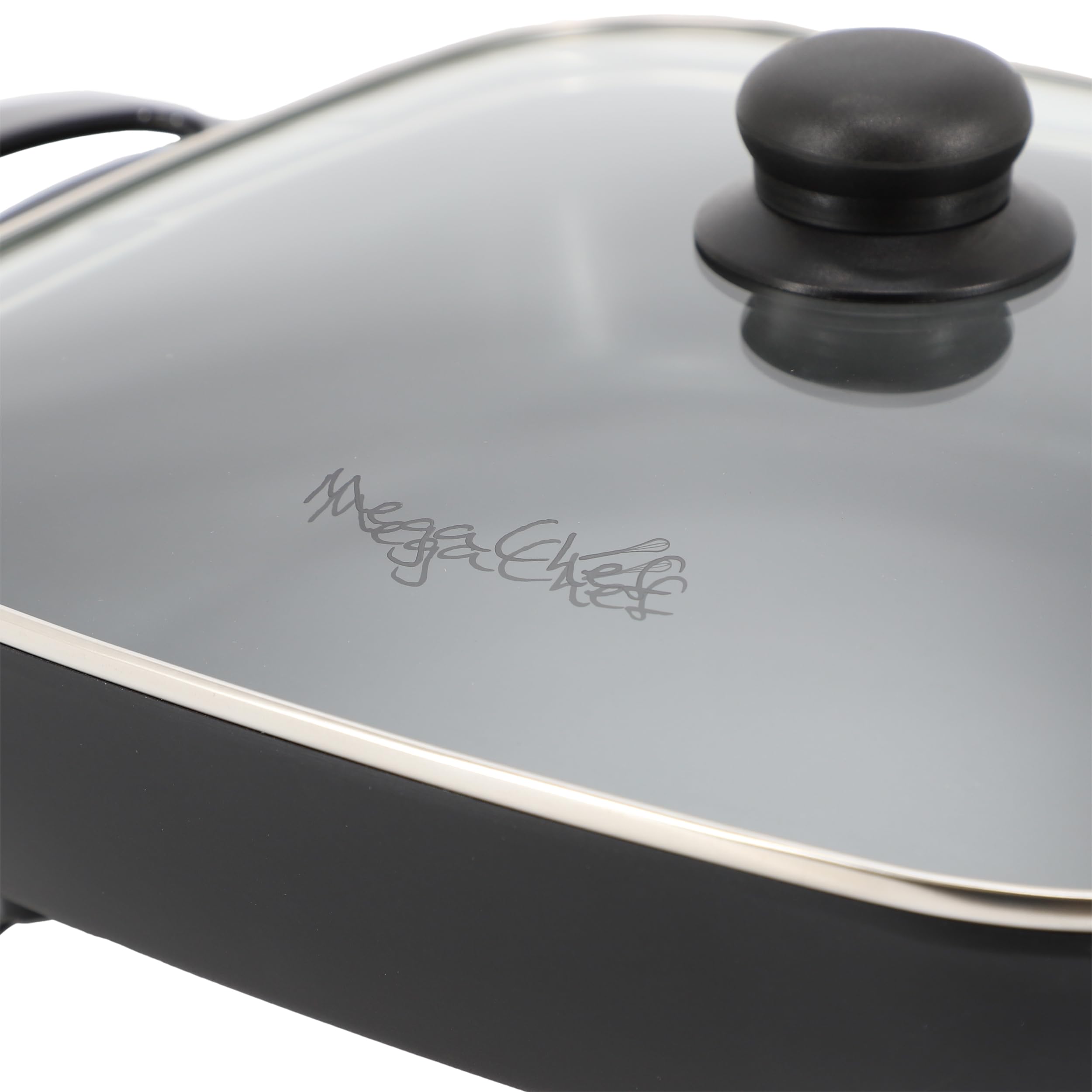 Sartén eléctrica con tapa de vidrio templado, revestimiento antiadherente y control de temperatura ajustable, versátil electrodoméstico de cocina pequeño (sartén de 11.81 pulgadas) 6
