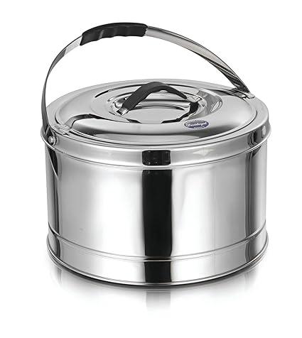 DeviDayal Stainless Steel Casserole Hot Pot Thermoware Pot Thermoware Casserole (5 ltrs)