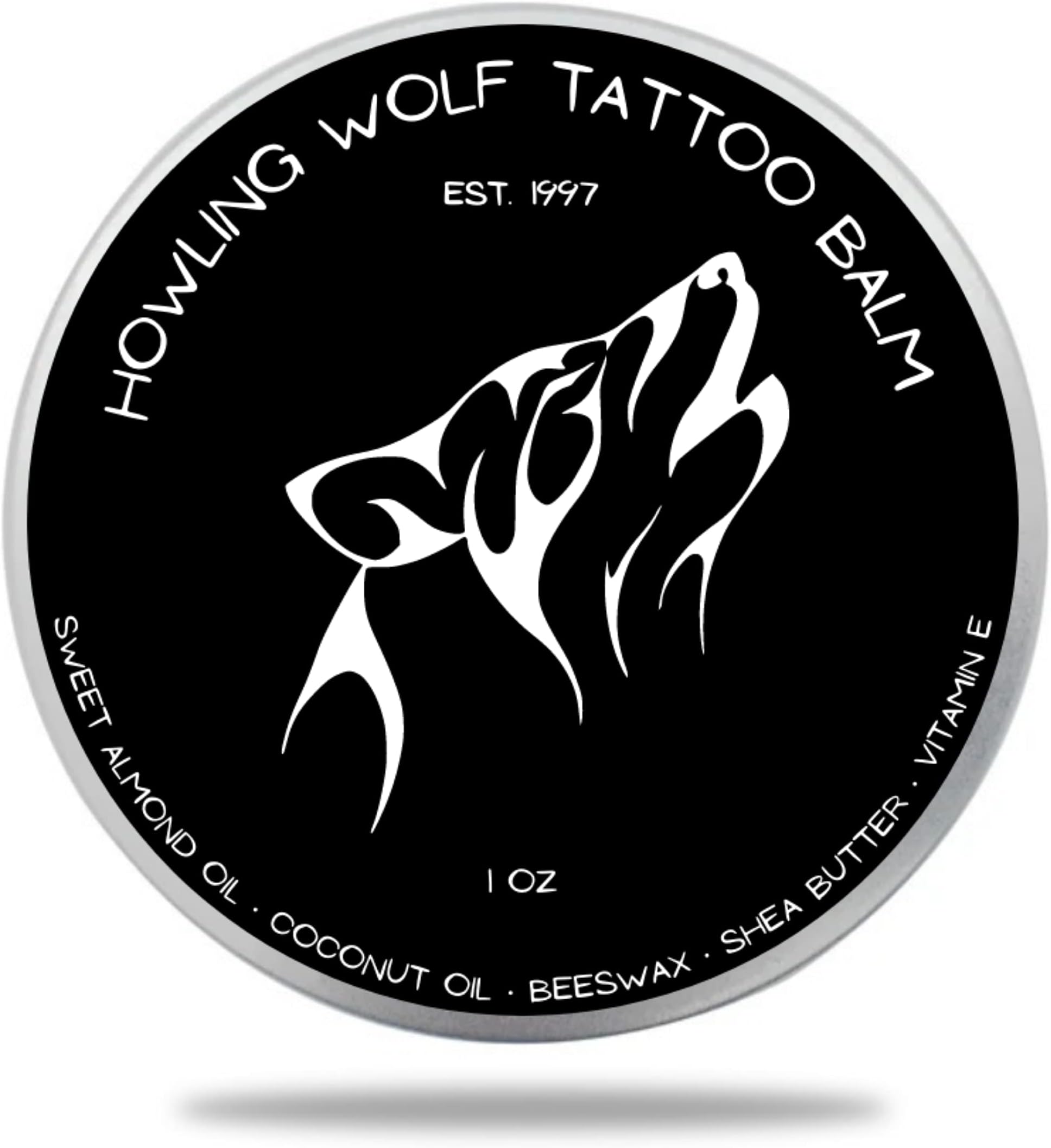 Howling WolfTattoo Balm & Tattoo Aftercare Lotion - All Natural Tattoo Moisturizer, Tattoo Cream & Tattoo Lotion - Tattoo Salve, Tattoo Ointment for Color Enhancement Before & After Tattoo Process