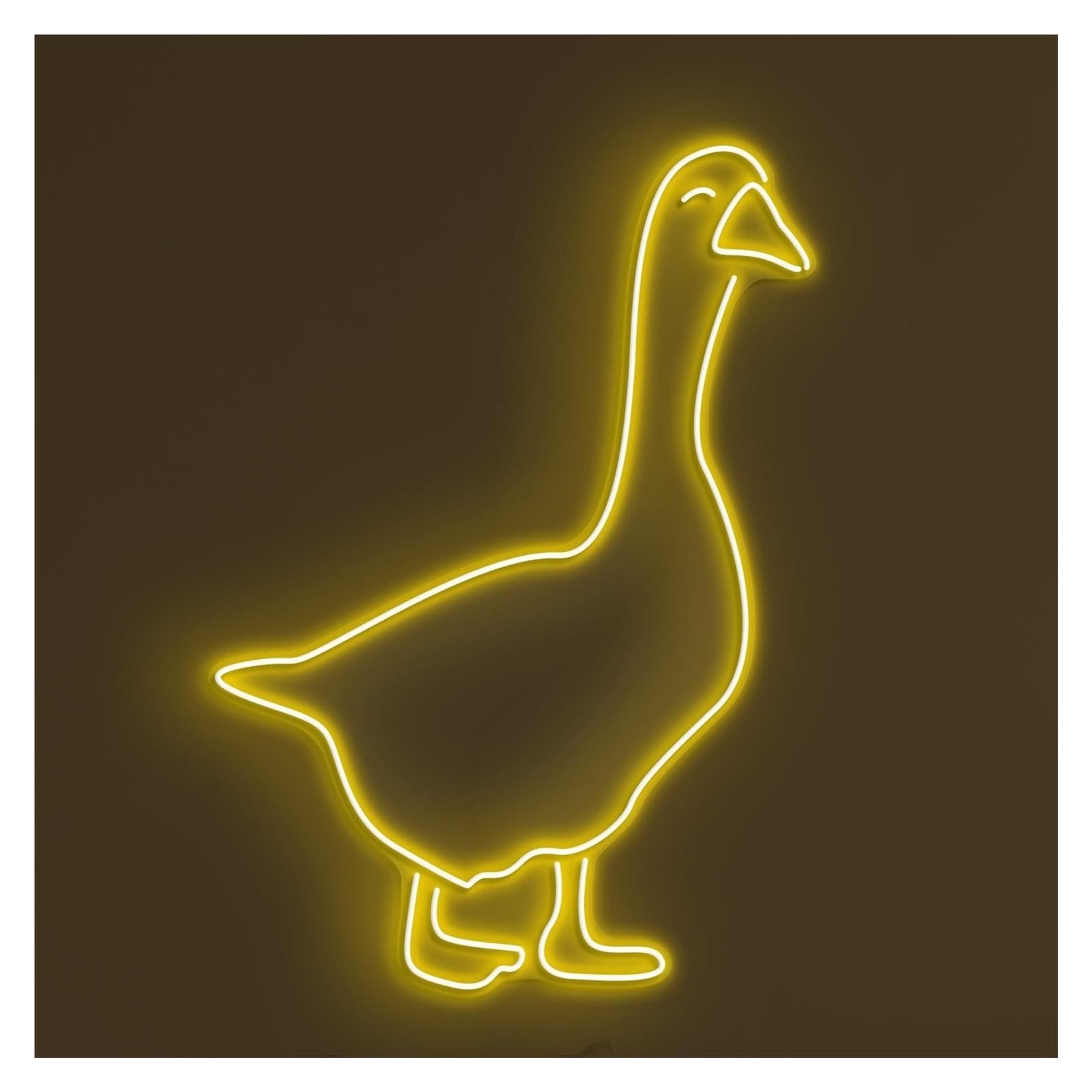 RONGCH Hanging Art Neon Signs Goose Neon Sign, Suitable for Birds Shop Kids Room Decor with Brightness Adjustable 46cm(F)