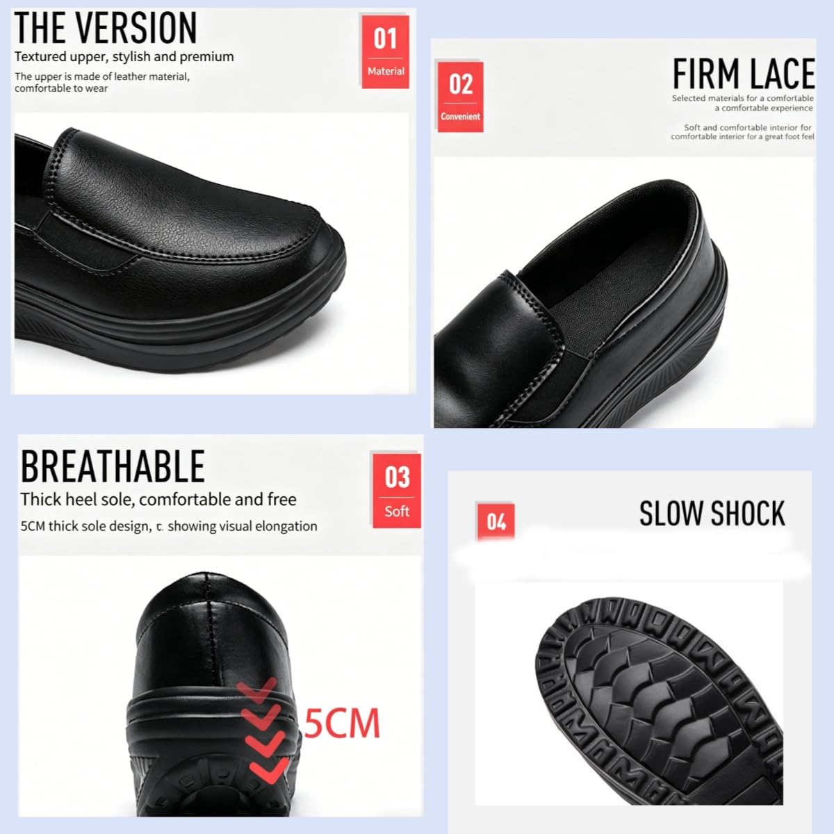 Orthopädische Damen-Turnschuhe mit Wippboden, bequem, leicht, rutschfest, Keilabsatz, ergonomische Schmerzlinderung, Fußgewölbeunterstützung, Leder, Krankenschwesterschuhe