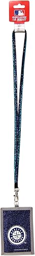 MLB Seattle Mariners - Cordón con cuentas y cartera de nailon