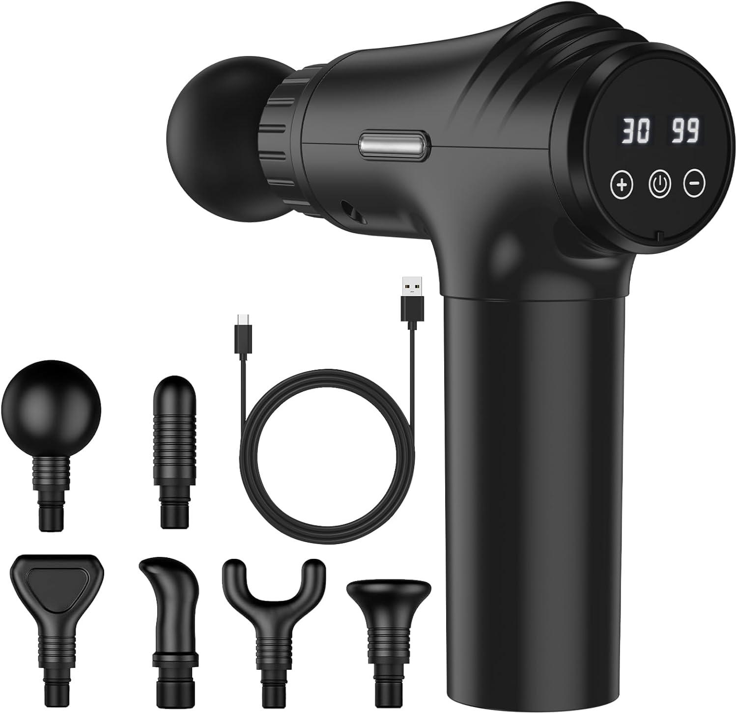 Massage Gun, Deep Tissue Massager for Pain Relief,Ultra Quiet,Lightweight & Portable for Home, Office, Gym Use,30 Speeds,6 Interchangeable Heads Massage Gun, Deep Tissue Massager for Pain Relief,Ultra Quiet,Lightweight & Portable for Home, Office, Gym Use,30 Speeds,6 Interchangeable Heads