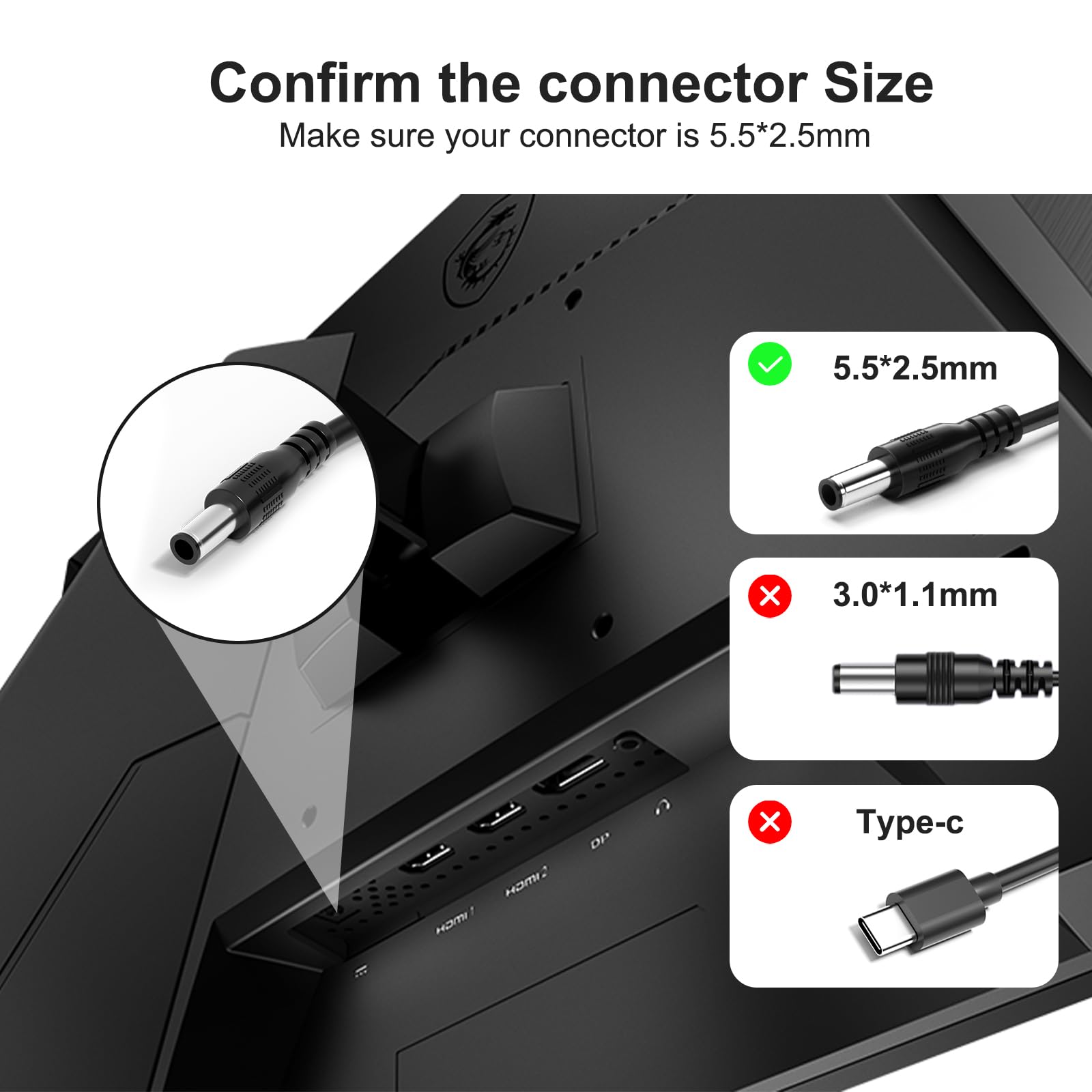 MSI モニター用スタンド・電源ケーブルセット Amazon.co.jp: MSIモニター用20V電源コード。 : パソコン・周辺機器