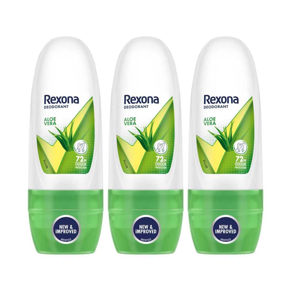 Rexona Aloe Vera Underarm Roll-On Deodorant for Women | 72 Hours Long-Lasting Odour Protection | 0% Alcohol, Safe on Skin | 25ML (Pack of 3)-image-13