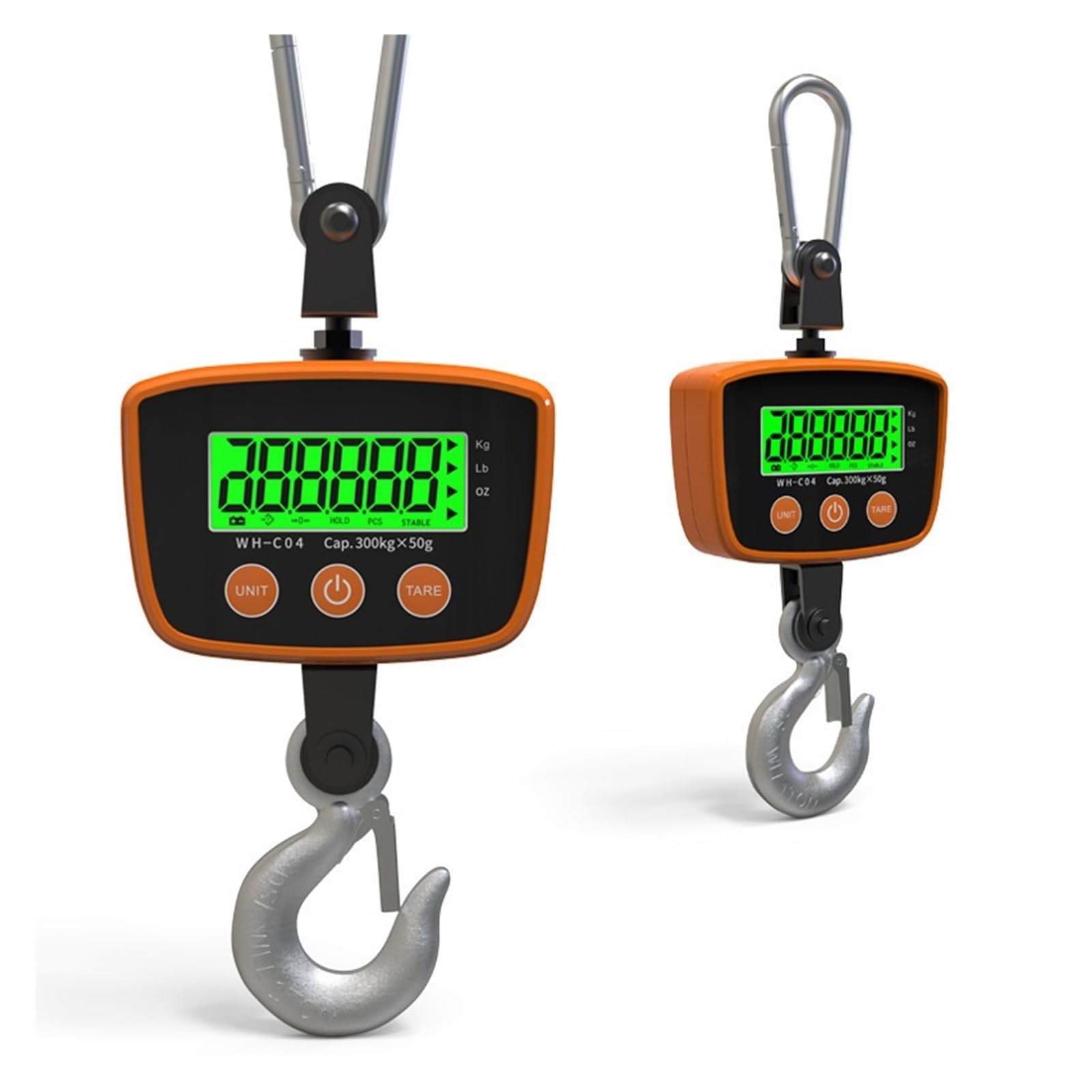 Bilancia Sospesa, Bilancia a gancio per gru industriale digitale portatile da 500 kg con retroilluminazione verde e cicalino forte