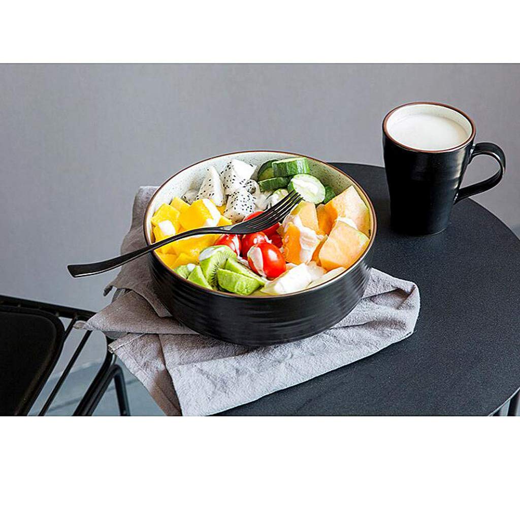 Ceramiczne miseczki na przekąski, Ceramiczny talerz do makaronu, duży zupy lub obiadowy, wysokiej jakości porcelanowa zastawa stołowa(White)