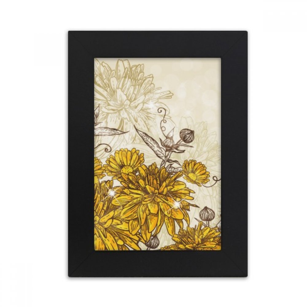 Chrysanthème fleur plante bureau cadre photo multicolor 5x7 pouces 4x6