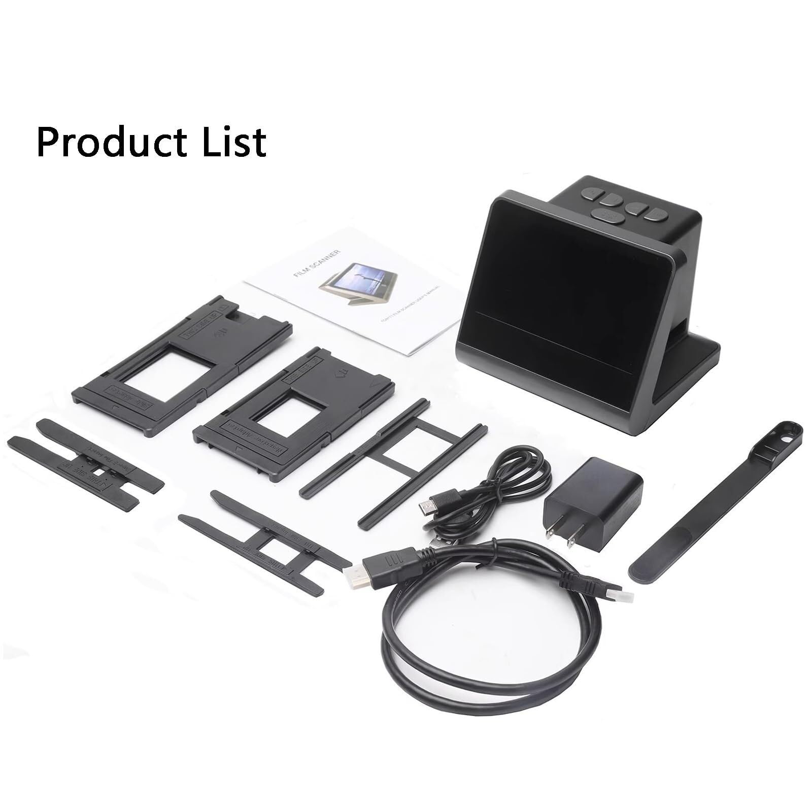 Scanner numérique pour films, scanner de diapositives avec grand écran LCD de 5", négatifs convertibles en couleur et noir et blanc et diapositives de 35 mm, photos JPEG haute résolution de 22 MP