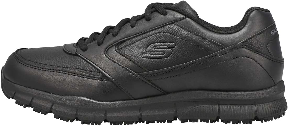 Skechers Men's Work Nampa Sr Slip Resistant Work Shoe Black 8.5 Medium US