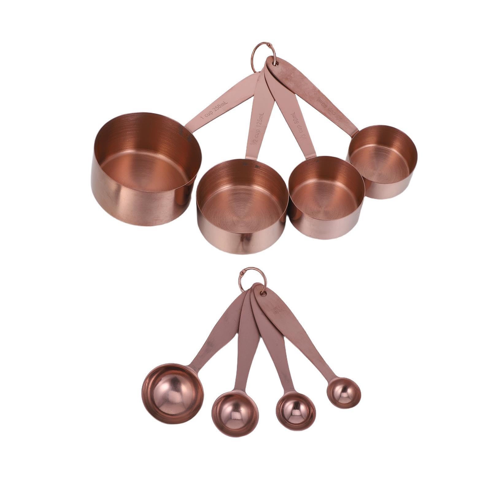 Set de Cuillères Doseuses Multifonctions en Acier Inoxydable 8 Pièces Graduation Précise Design Ergonomique pour Mesurer Café et Pâtisserie