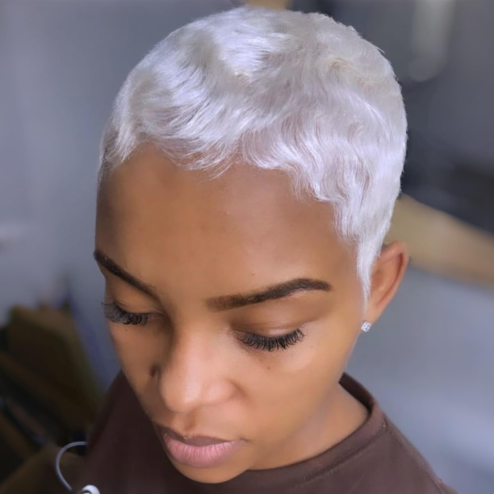 White Pixie Wig Short Pixie Wigs for Black Women white pixie cut wig Pixie Cut Wigs for Black Women Short Hair Wigs Layered Synthetic Natural Cosplay