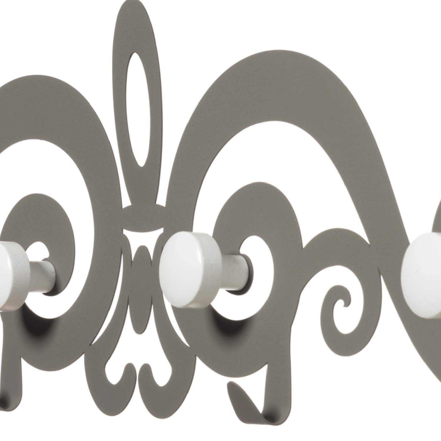 Appendiabiti A Muro A Forma Di Note Musicali - Set Di 3 Ganci In Ferro, Design Italiano, Dimensioni 12x30 Cm, Nero