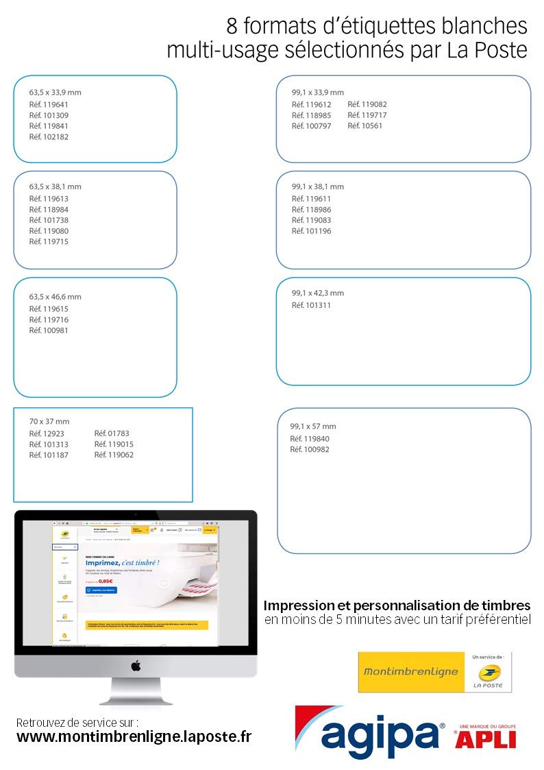 Apli 101311-1200 Etiquetas adhesivas A4 MU - Mi Sello en línea - 99,1 x Apli 101311-1200 Etiquetas adhesivas A4 MU - Mi Sello en línea - 99,1 x