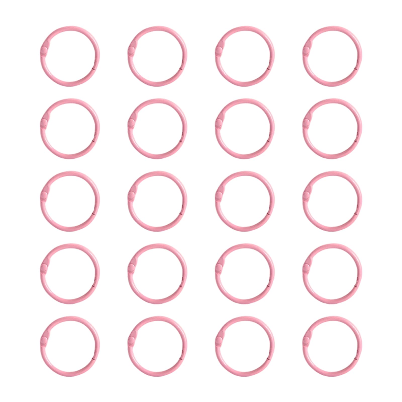 Xjdzineq 20 Pcs Metal Binder Rings 25mm Bookbinding Book for Organizing Paper Cards Scrapbooks