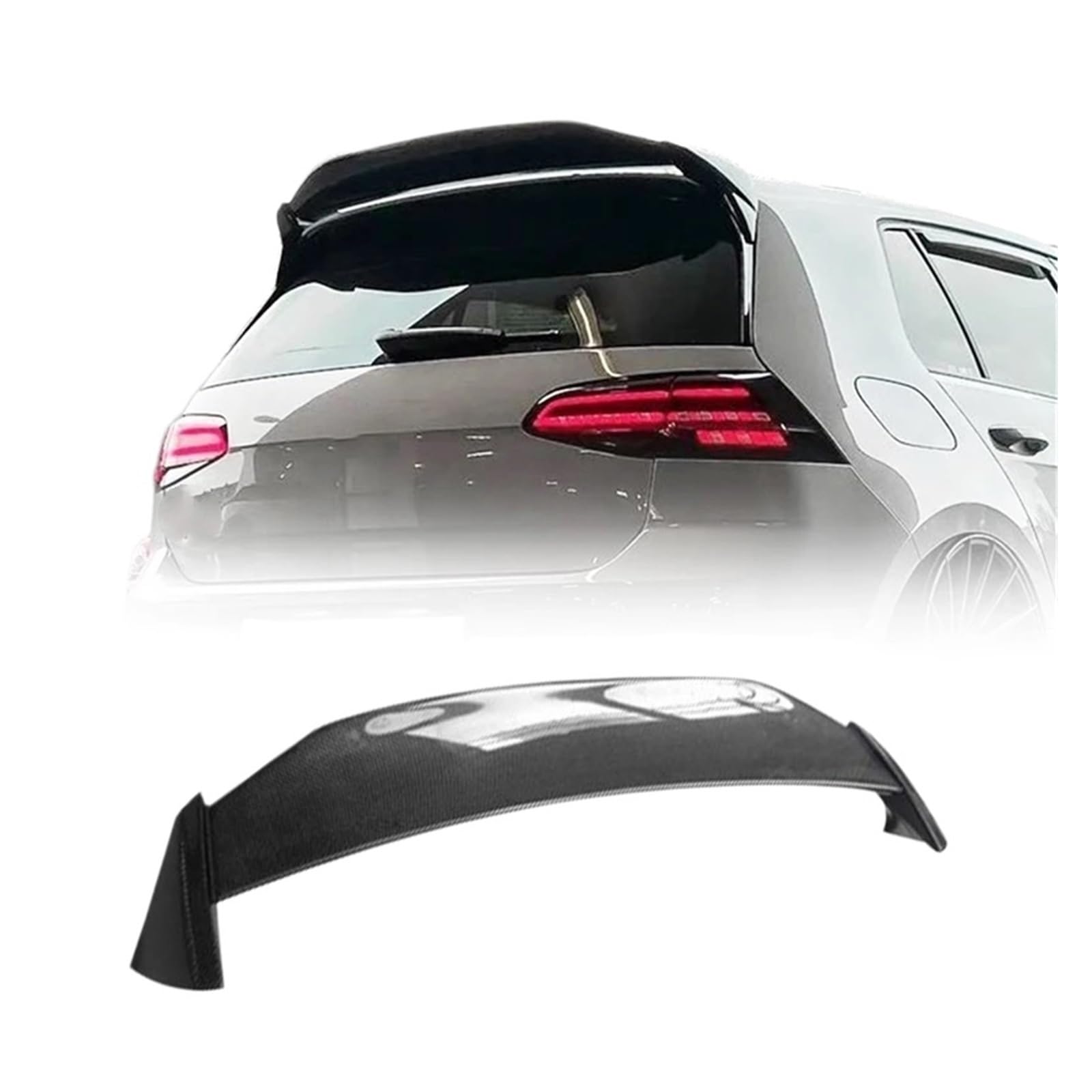 Kompatybilny z Golfem MK7/7.5/TSI/R/RL/GTI/GTE zmodyfikowany tylny spojler akcesoria Hatchback Spoiler bagażnika Spoiler dachowy samochodu naprawiono wiatr T(MULTI)