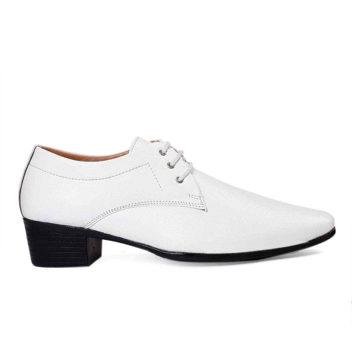 BXXY Mens 2 Inch Heel Height Increasing White Formal Derby lace-Up Shoes- 5 UK (B0BMLGNKM3) Amazon Price History, Amazon Price Tracker