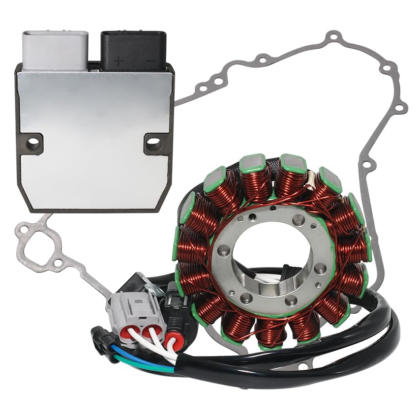 Stator Coil Rectifier Stator Gasket for Kawasaki KRF800 Teryx for Kawasaki KRT750 Teryx4 750 4X4, Stator Coil 21003-0166 21003-0167 Rectifier 21066-0771 21066-0758