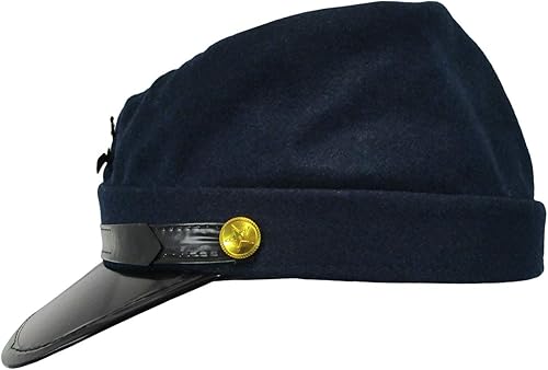 Miniatura 5 de JHats 100 lana hombres Unión guerra civil réplica Kepi sombrero pequeño azul