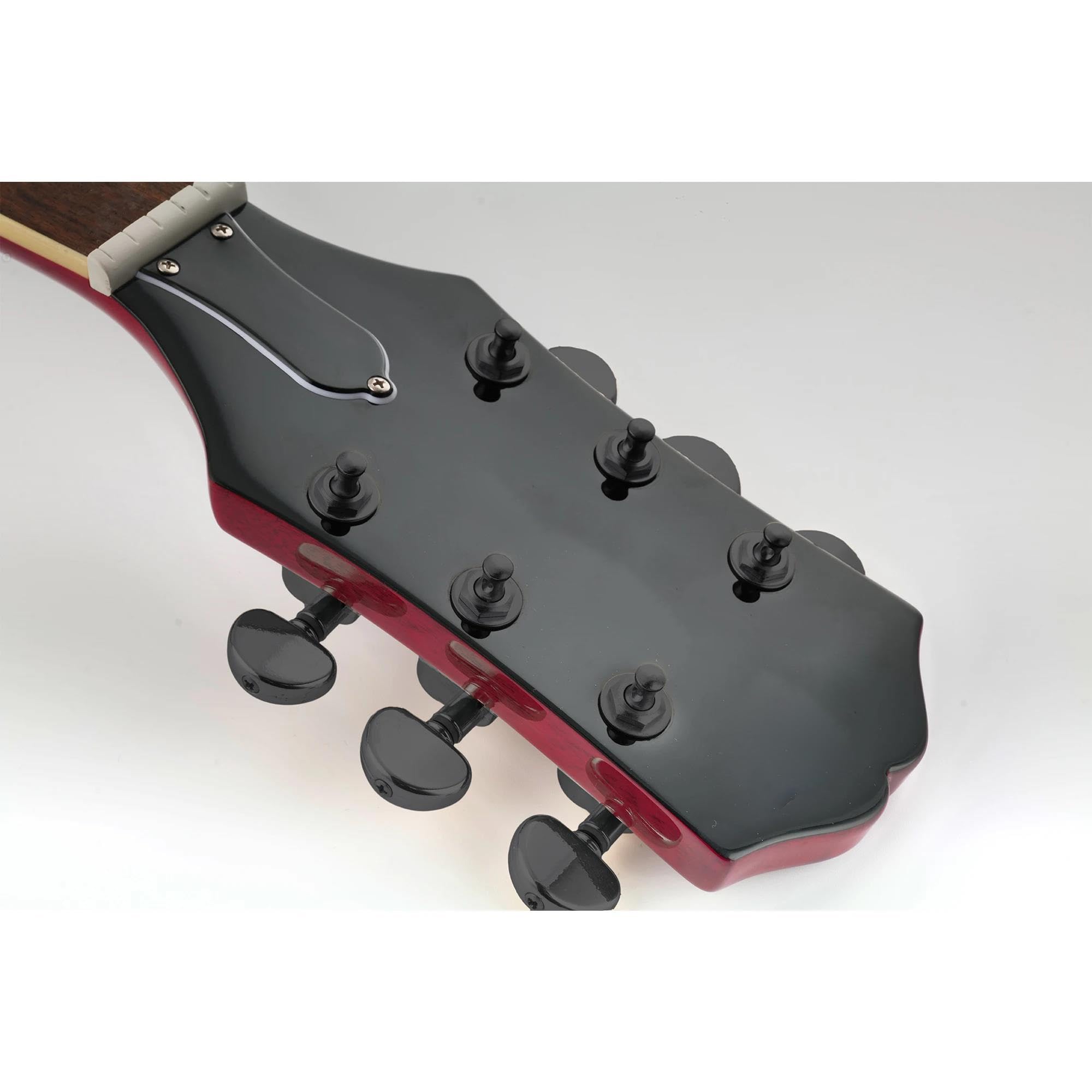 Miłośnicy muzyki Kołki Do Strojenia Gitary 3R3L 19:1 Stosunek Całkowicie Uszczelnione Głowice Maszynowe Tunery Akustyczna Gitara Elektryczna Kołki Do Strojenia Klucze(Black)