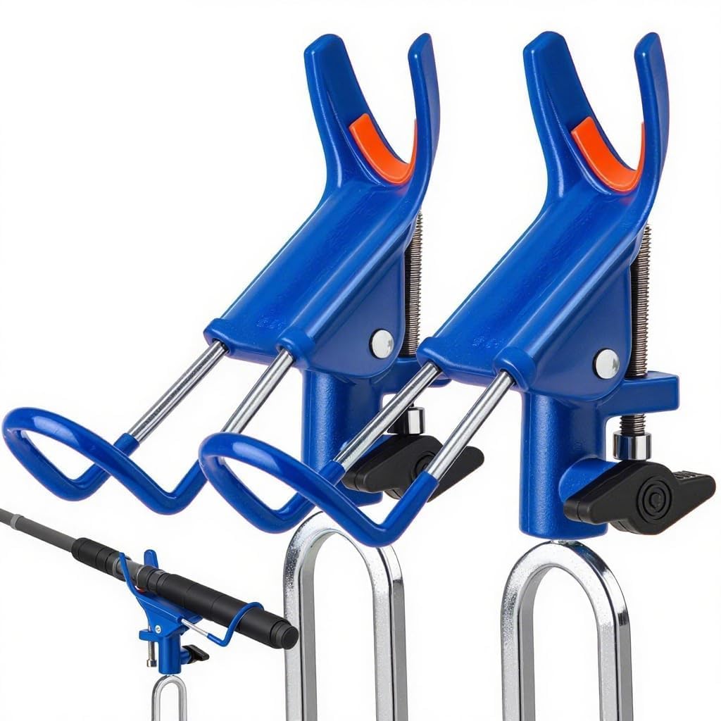 DZrudun Fishing Rod Pole Holder for Ground,Bank Fishing Rod Holder2/4 Pack,Upgraded 360° Adjustable Fishing Gear,Folding Catfish Equipment,Portable&Rust-Proof Pole Stand for Beach,Fishing Gift for Men