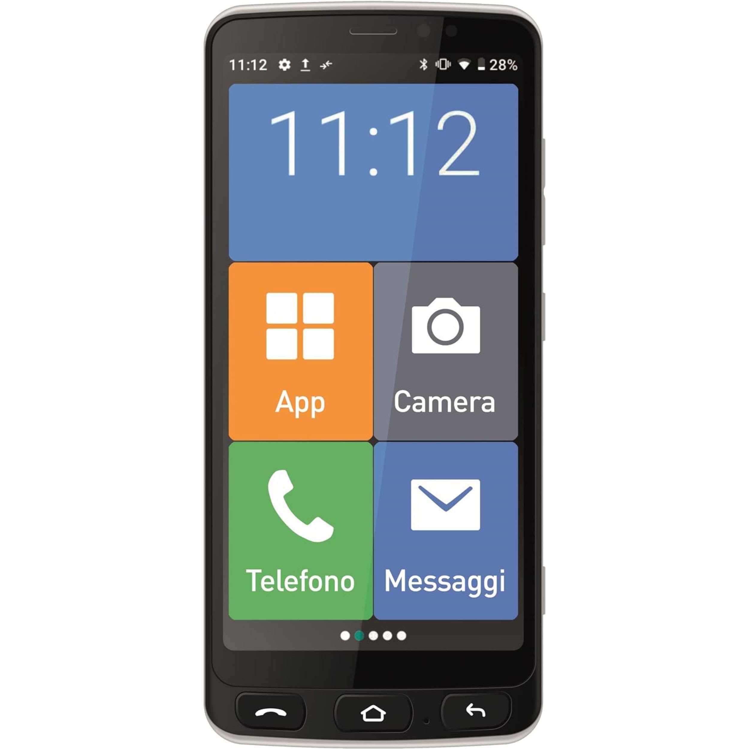 SAIET - Cellulare Smart Senior STS550 - Cellulare Per Anziani 4G e Bluetooth -Tasti e Lettere Grandi - Smartphone per Anziani con Whatsapp e Tasto SOS