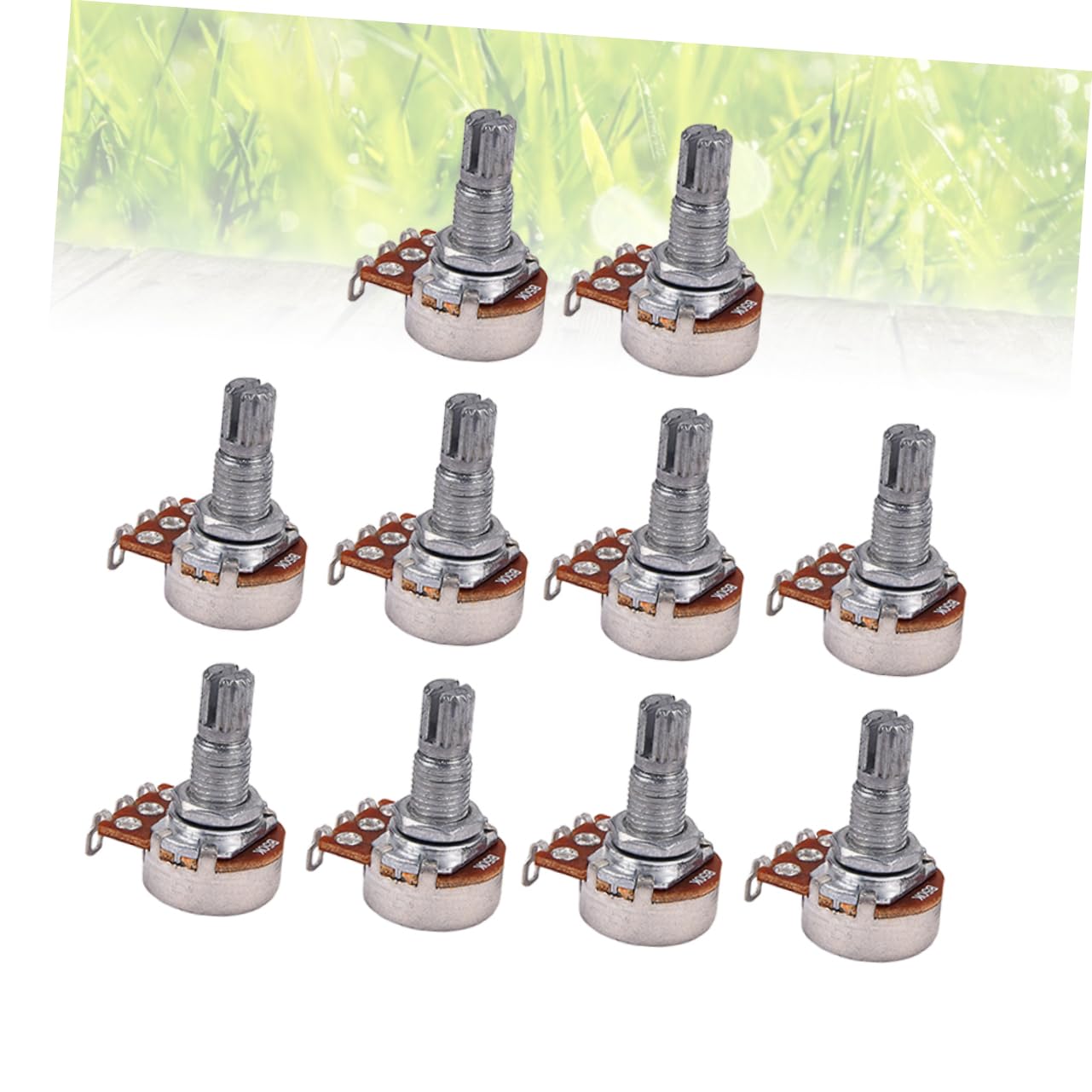 Angoily Narrow Stem Potentiometer 10pcs B50k Linear Pots Full Size Bass Pots for Guitar Volume Potentiometer Set