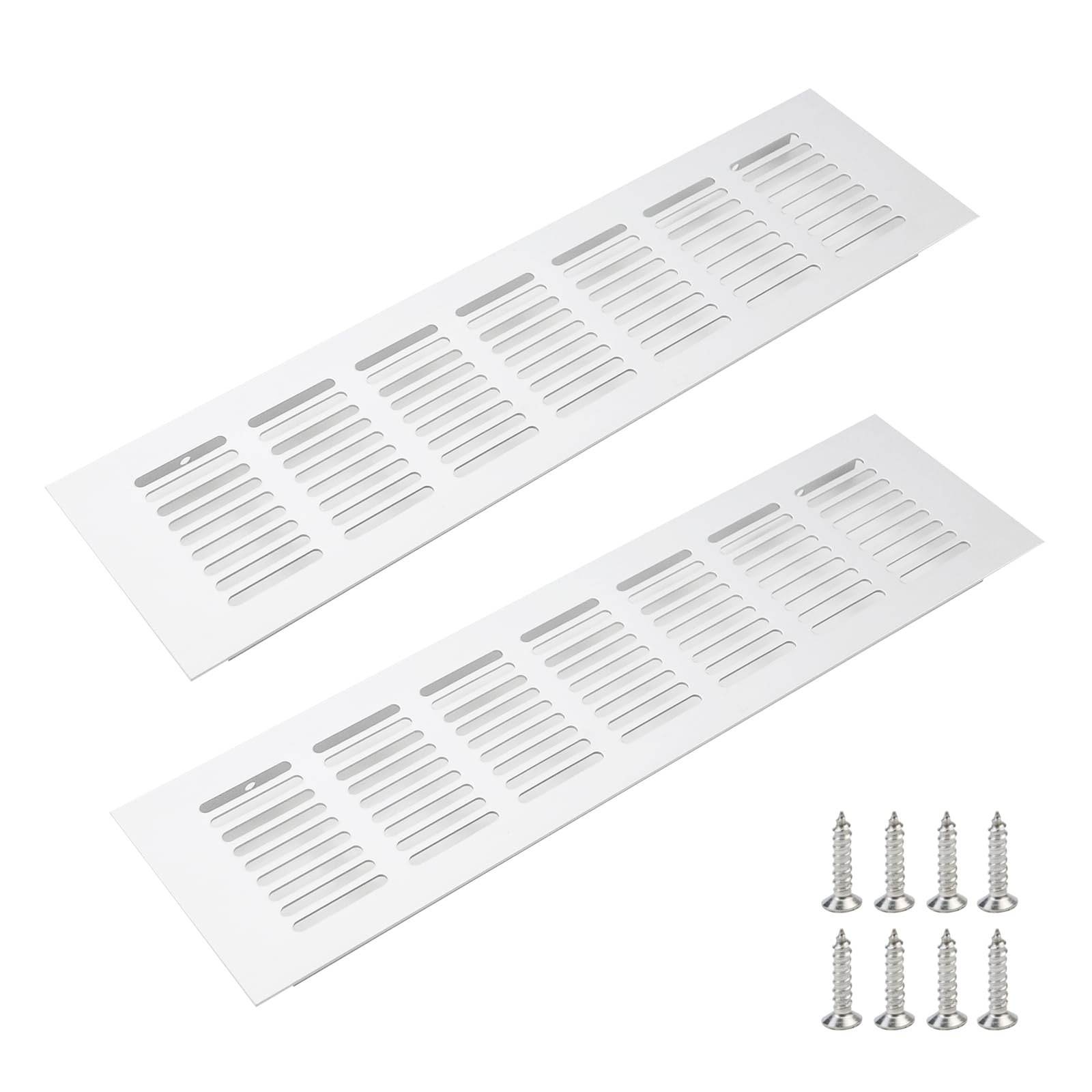 Buy Antrader Aluminum Louvered Ventilation Grille Air Vent, 2PCS