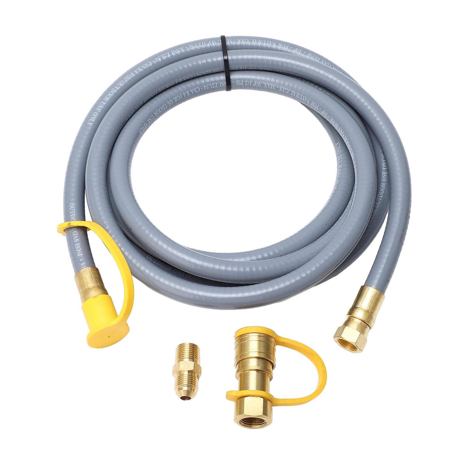 Tubo Flessibile per Griglia a Gas 12 Piedi Tubo Flessibile per Gas per in Gomma Connettore Rapido Tubo Flessibile per Gas per Stufa a Lunga Durata 12 Piedi con Connettore