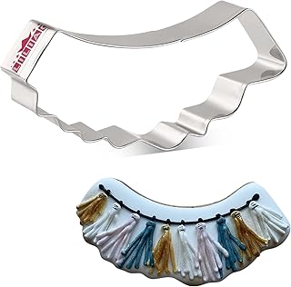 LILIAO Happy Birthday Party Banner Cookie Cutter - 4.4 x 2 inches - Wedding Biscuit Fondant Sandwich Bread Mold Cutters - ...