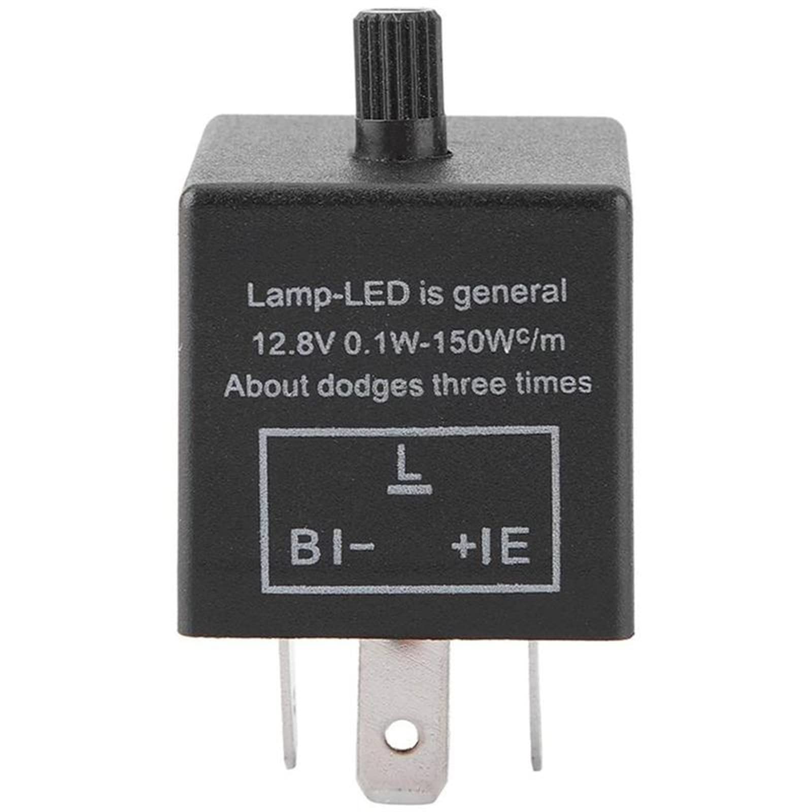 CSKWLLNBC LED Flasher 12V Adjustable Frequency CF14 3 Pin Adjust Relay Car Turn Signal Indicator Blinker Light