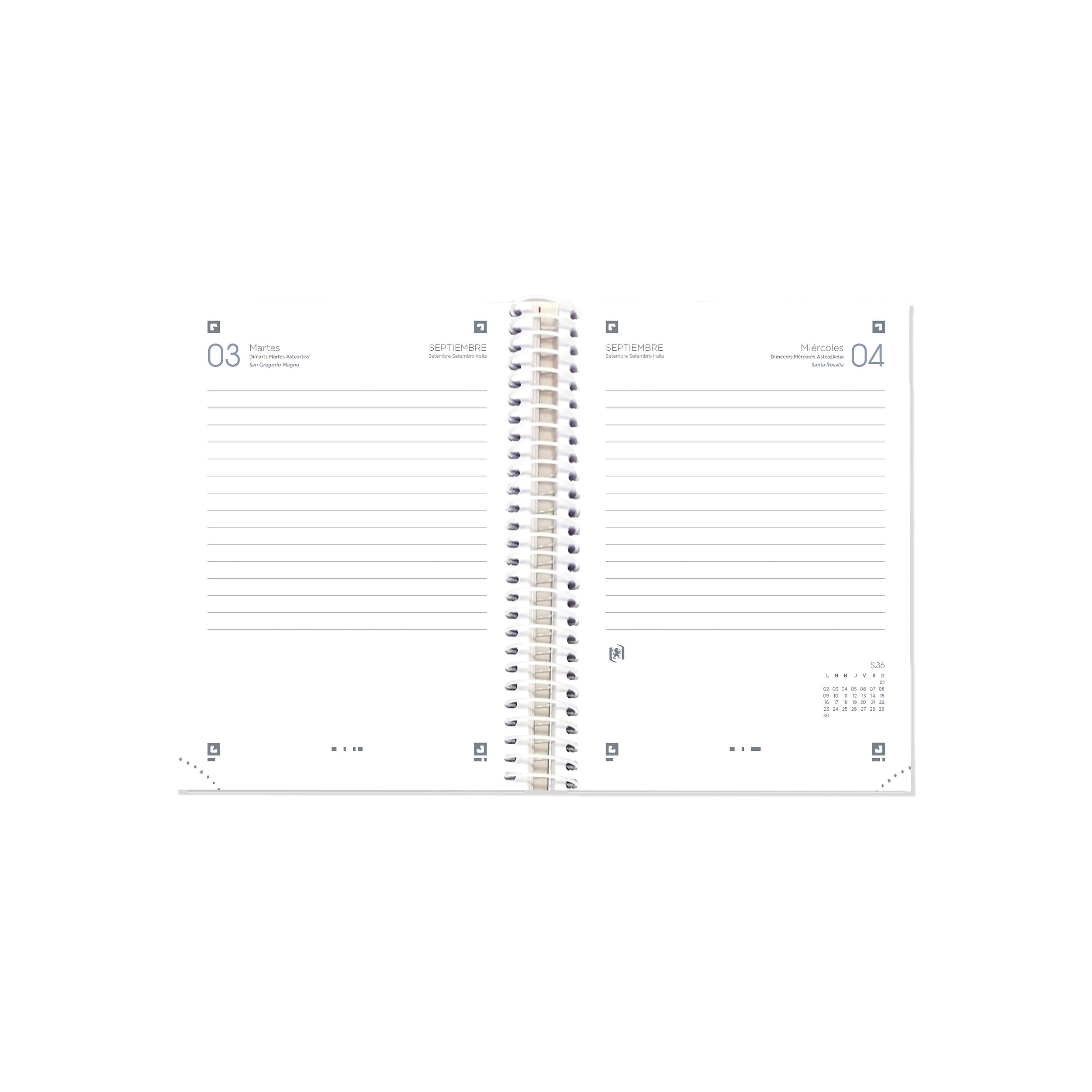 Oxford Live&Go, Agenda 2023 2024 Day Per Page, Plastic Cover, 12 x 18 cm, Spanish, Red - Image 2