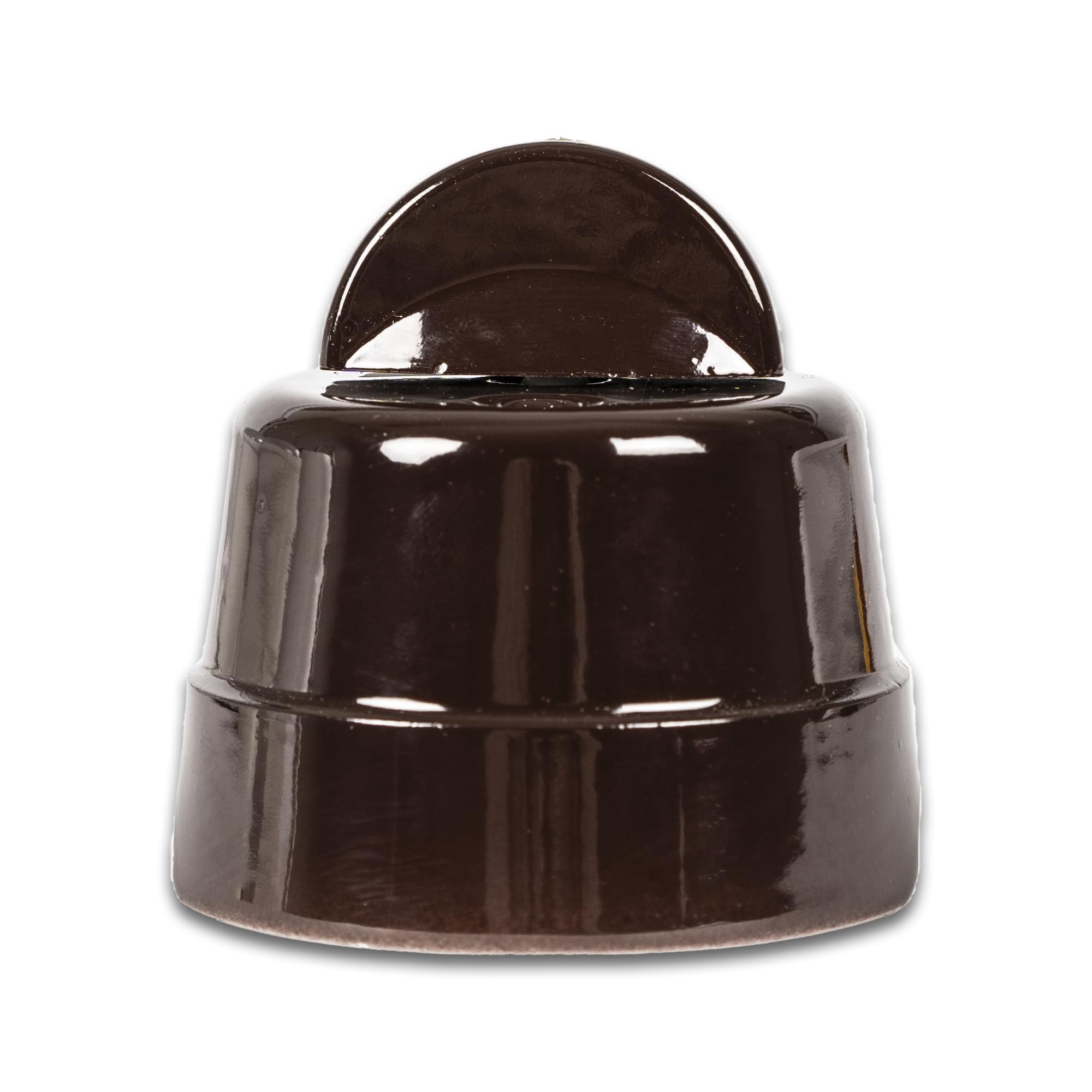 FANTON Pulsante rotativo a manopola in ceramica stile retrò marrone da parete 10AX 250V