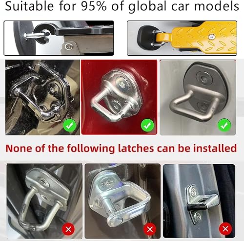 Miniatura 3 de Escalón de puerta de automóvil, 7 ángulos extra largo para acceso al techo del automóvil, soporte para ambos pies, pasador de puerta de techo,