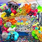 90s 80s Disco Theme Party Decorations, 171Pcs Balloon Arch Kit with Retro Disco Ball Radio Glasses Roller Skate Musical Note Chain Star Foil Balloons for Back to 90s 80s Hip Hop Birthday Supplies - Image 3