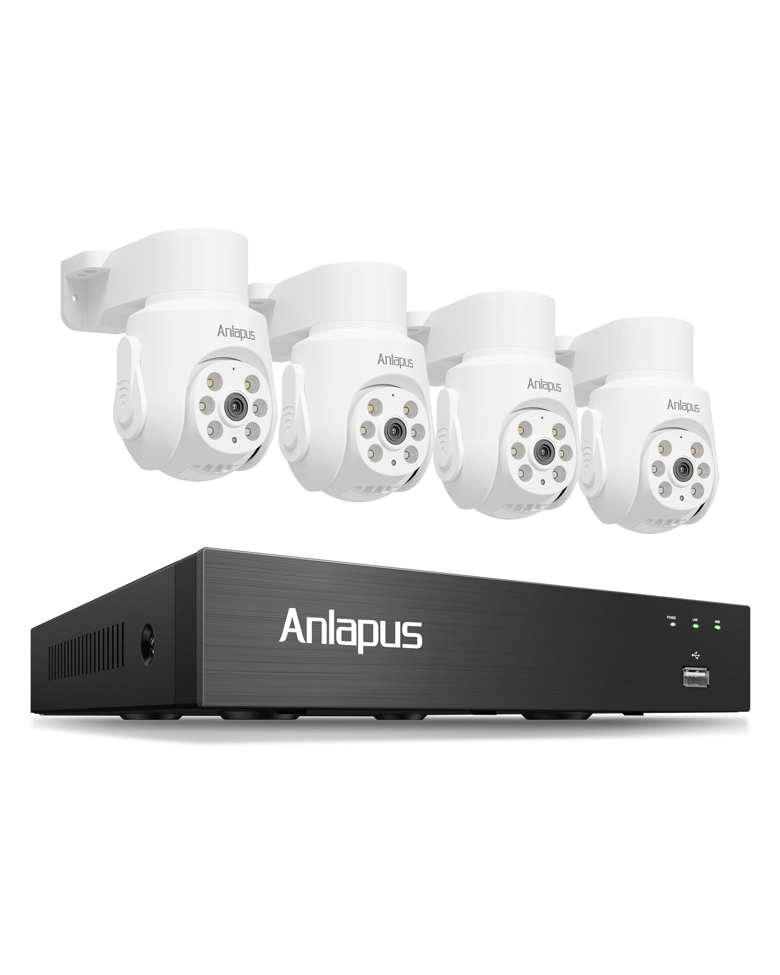 Anlapus 2MP PTZ Kit Telecamera di Sorveglianza Esterno con Cavo DVR 8CH 5MP
