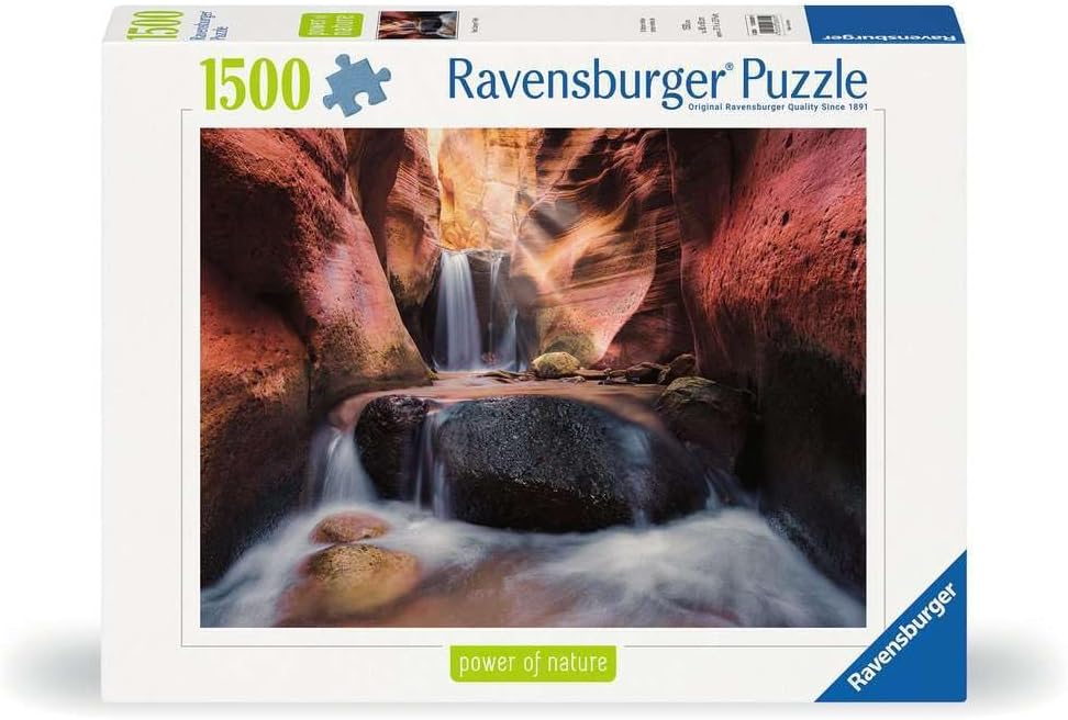 Ravensburger Puzzle 12000801 - Der Wasserfall im Red Canyon - 1500 Teile Puzzle für Erwachsene from 14 Years, Yellow