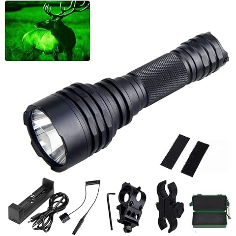 VA STFIRE Powerful Green Hunting Light 1200 Lumens 500 Yards, Predator Flashlight Suitable for Pigs, Rabbits, Coyotes and Hog Hunters Cover