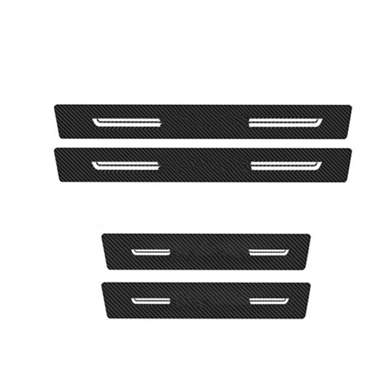 for Opel for Corsa 2017 2018 2019 2020 2021 Car Door Threshold Sill Protective Sticker Rear Trunk Bumper Decals Bumper Protector Strip(4Pcs Door sill)