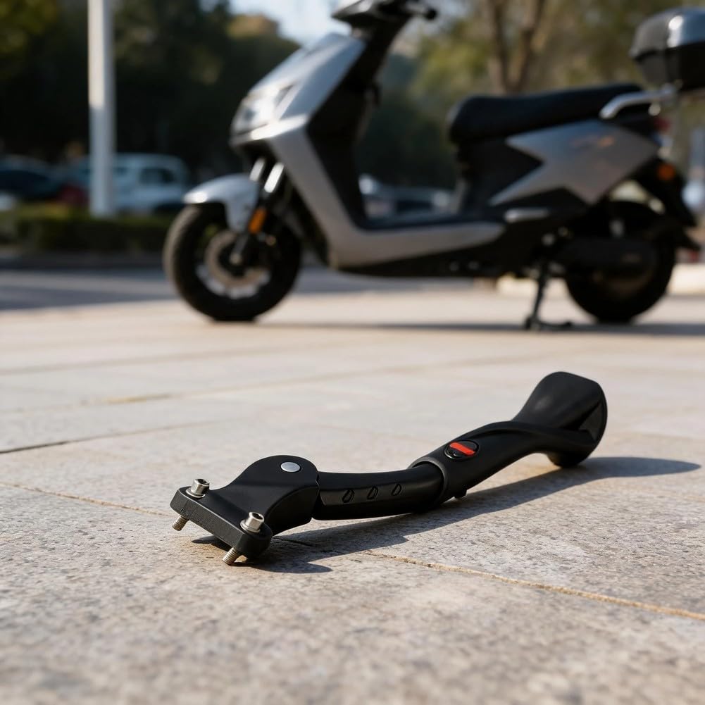 Cavalletto regolabile per bici elettrica Q20, cavalletto laterale in alluminio resistente con piede antiscivolo, gamma 230-300 mm